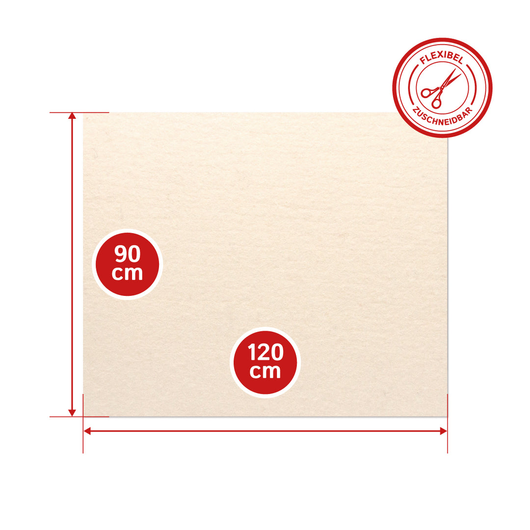 Felt Sheet, 3mm thick (solid 0.36 kg/cdm)