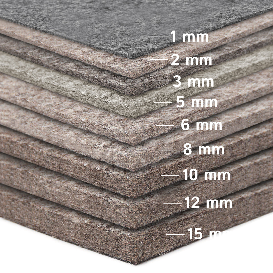 Felt Sheet, 3mm thick (solid 0.36 kg/cdm)