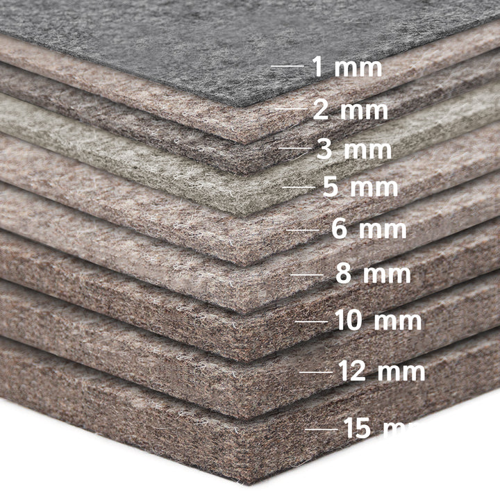 Felt Sheet, 3mm thick (solid 0.36 kg/cdm)