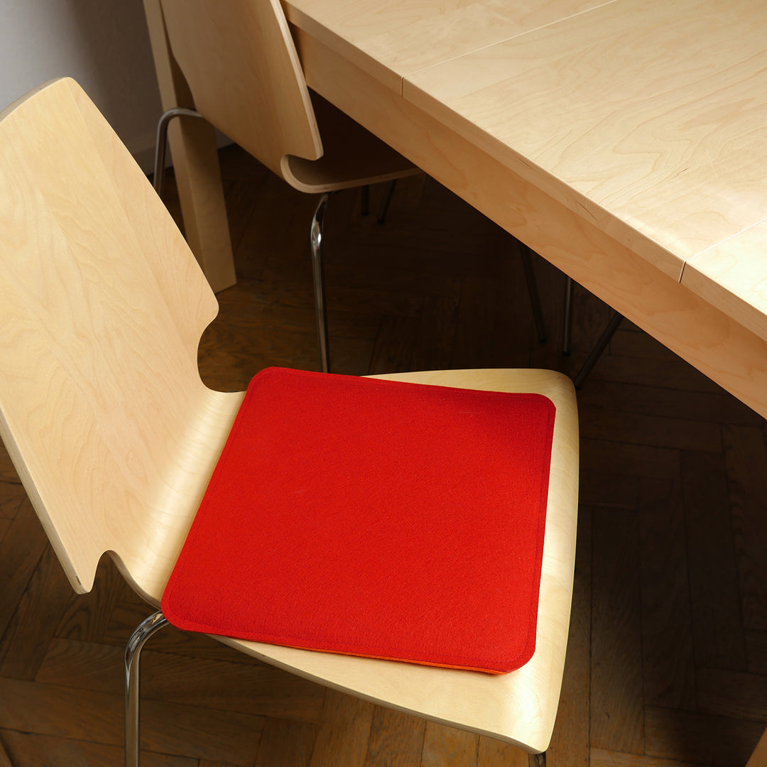 Filz Sitzkissen aus hochwertigem Designfilz (100 % Wolle), eckig, ca. 35x35cm