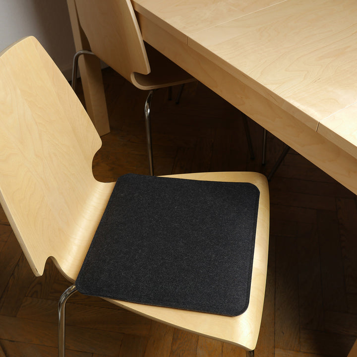 Coussin d'assise en feutre de créateur de haute qualité (100 % laine), carré, environ 35x35 cm
