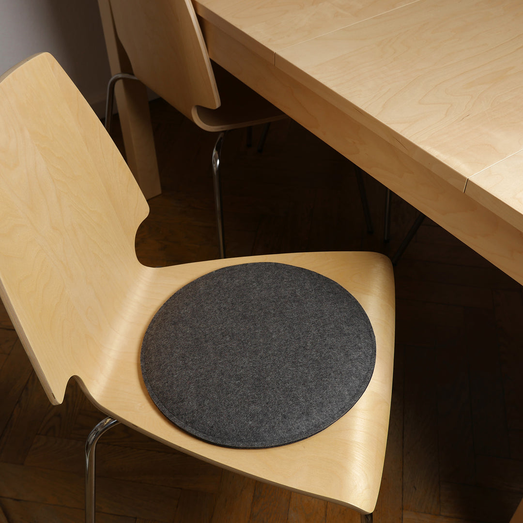Felt seat cushion made of high-quality designer felt (100% wool), round, approx. 35cm diameter