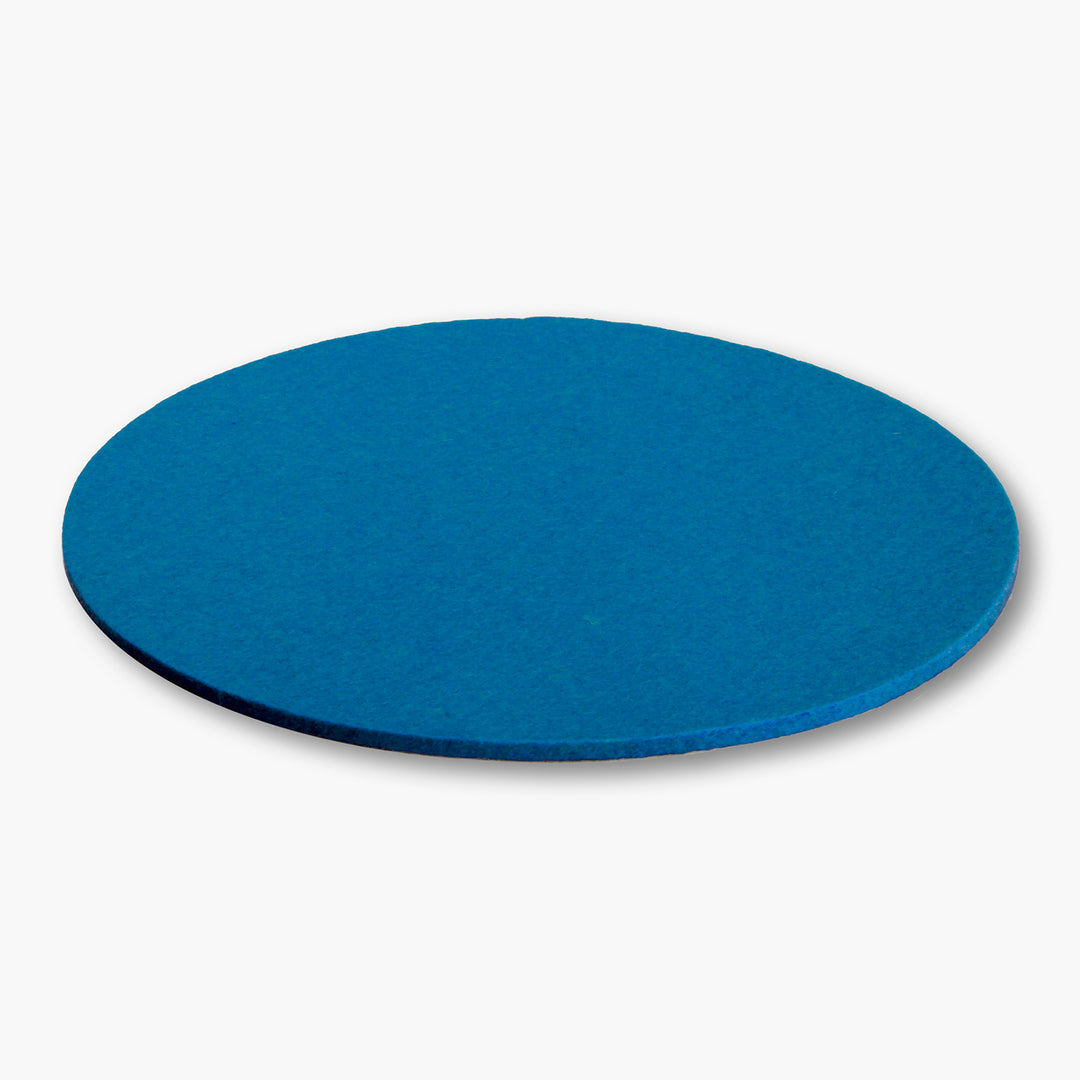 Coasters made of designer felt from filzbrand, round, 25 cm Ø, 5 mm thick, 1 piece, coral