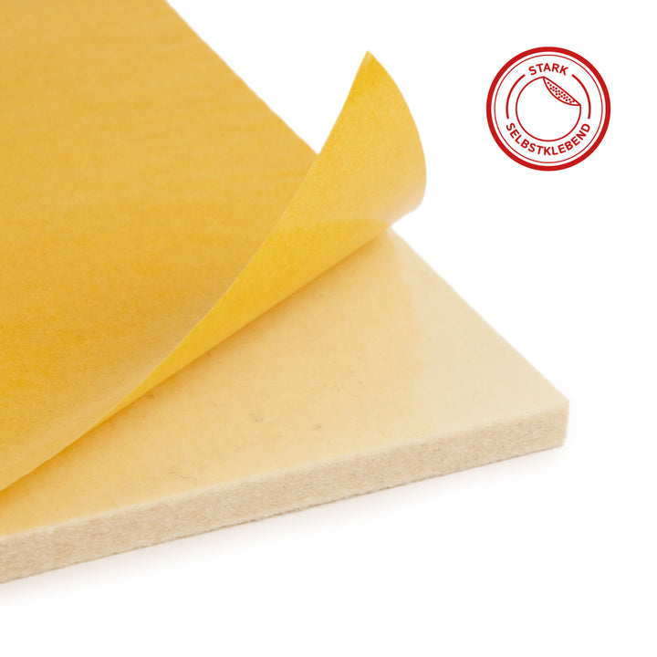 Feuille de feutre, autocollante, épaisseur 10 mm, (solide 0,36 kg/cdm)