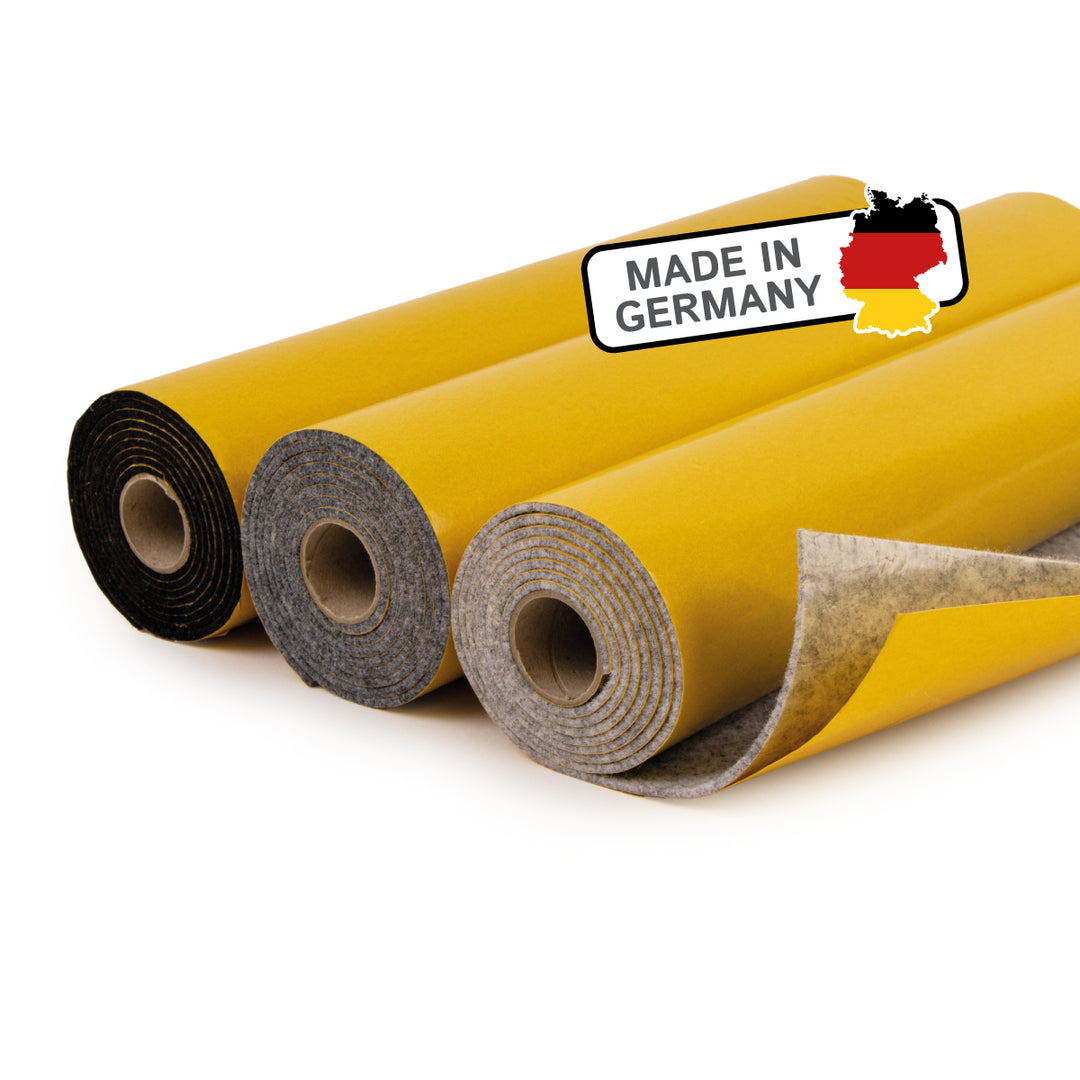 Selbstklebender Filz für Camper und Innenausbau - Meterware, weicher Nadelfilz, 3 mm dick - flexibel, isolierend, Made in Germany