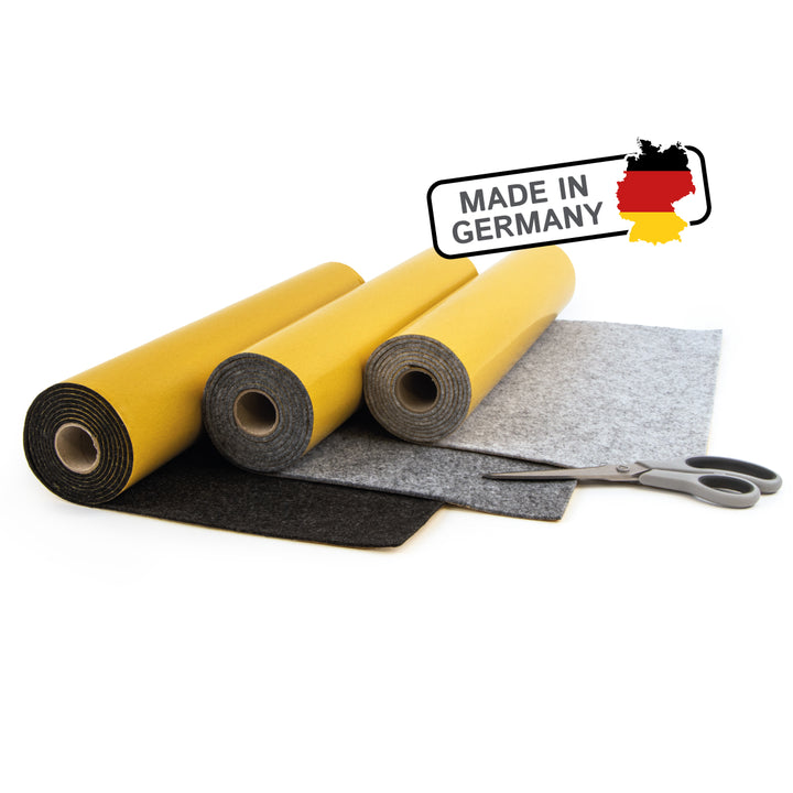 Selbstklebender Filz für Camper und Innenausbau - Meterware, weicher Nadelfilz, 3 mm dick - flexibel, isolierend, Made in Germany