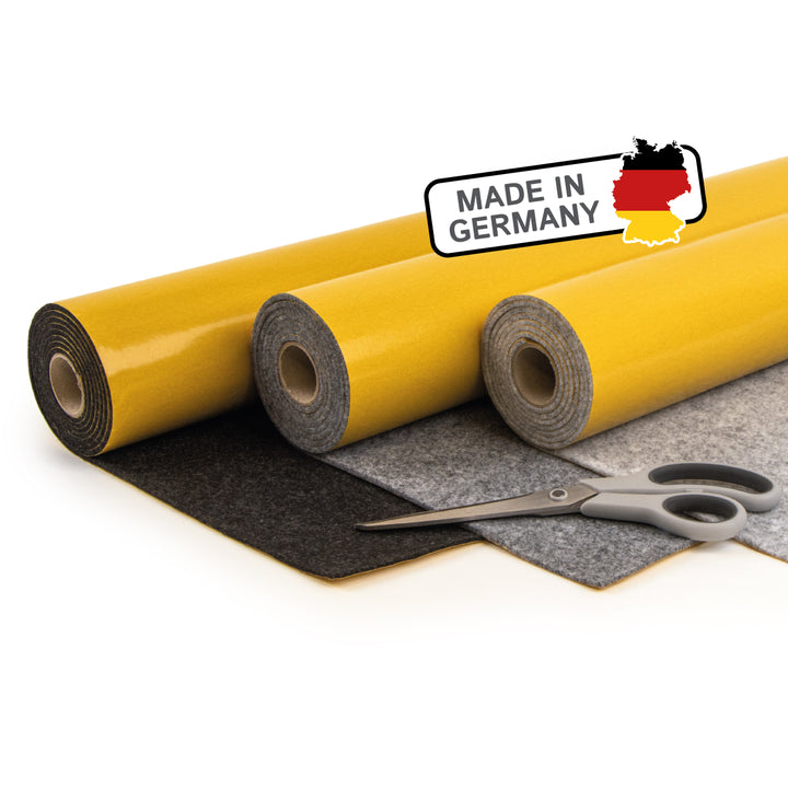 Selbstklebender Filz für Camper und Innenausbau - Meterware, weicher Nadelfilz, 3 mm dick - flexibel, isolierend, Made in Germany