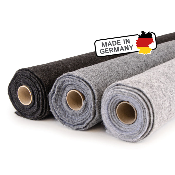 Filz für Camper und Innenausbau - Meterware, weicher Nadelfilz, 3 mm dick - flexibel, isolierend, Made in Germany
