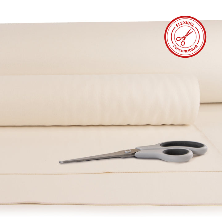 White wool felt with woven reinforcement, 3 mm, 1.4 m wide (Neu-Felt 700)