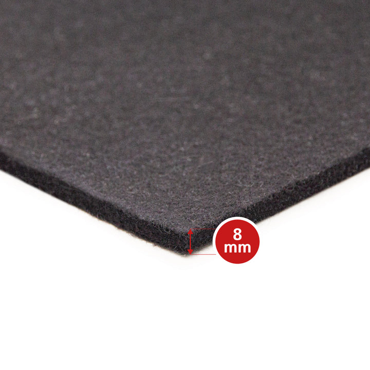 Wollfilz Meterware 8mm dick, 1,70m breit (NF285 - weich 0,20 kg/cdm)