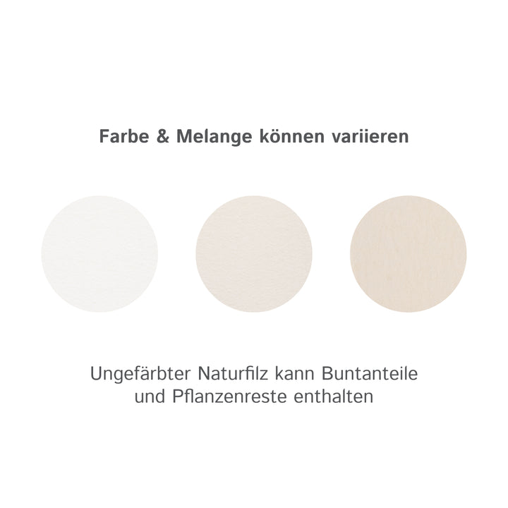 Wollfilz Meterware 8mm dick, 1,70m breit (NF285 - weich 0,20 kg/cdm)