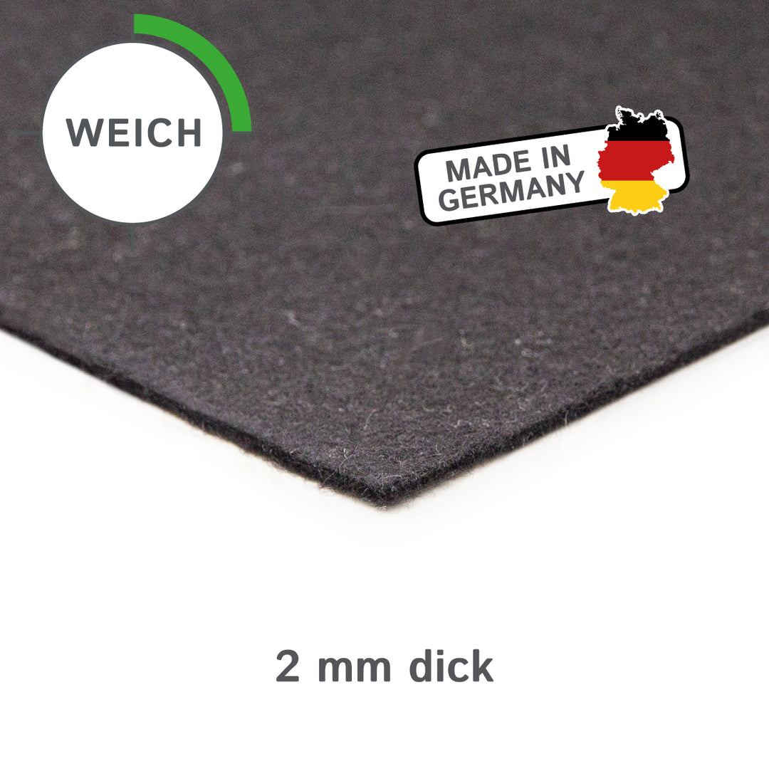 Wollfilz Zuschnitt 2 mm dick, (weich - 0,20 g/cm³)