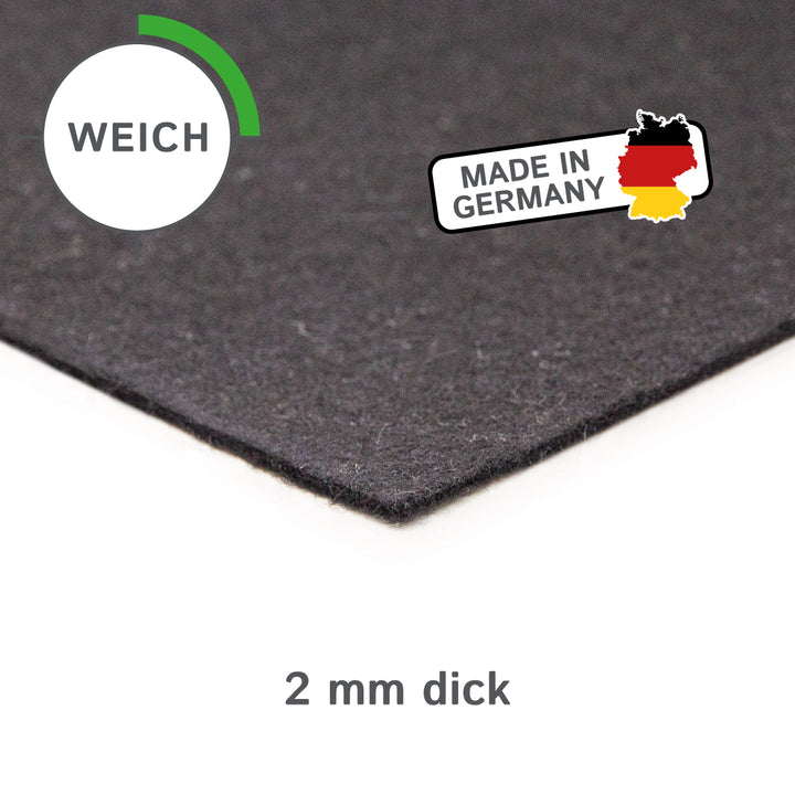 Wollfilz Zuschnitt 2 mm dick, (weich - 0,20 g/cm³)