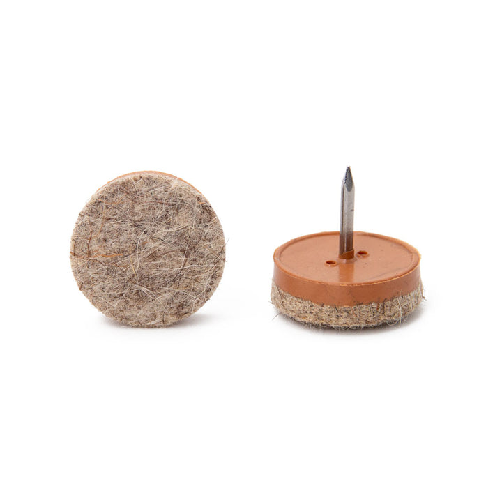 Felt pads with round nail, 5mm thick