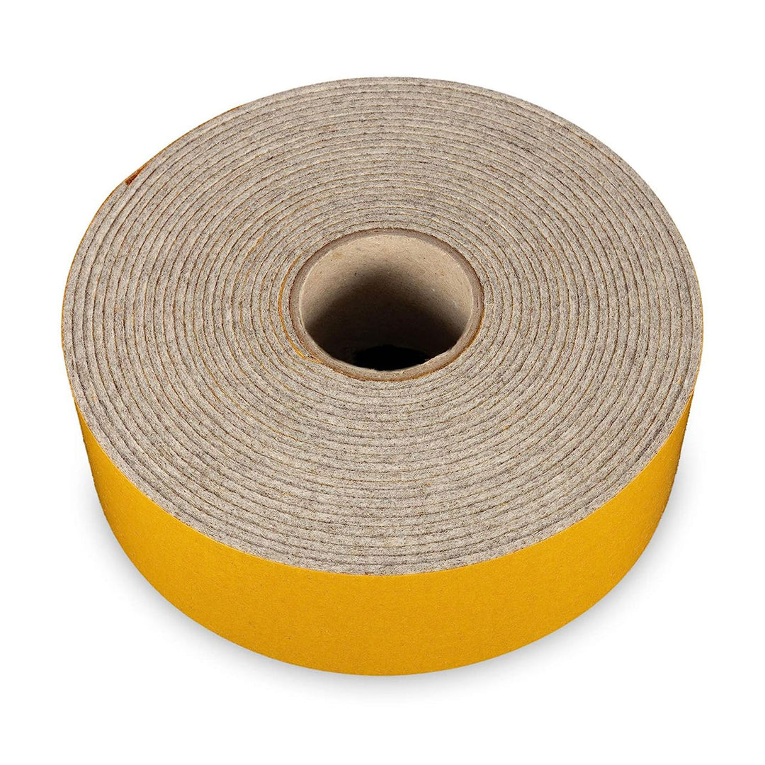 Self-adhesive felt tape 40mm wide, 2mm or 4mm thick, mottled gray (felt adhesive tape, felt strips, adhesive felt on a roll)