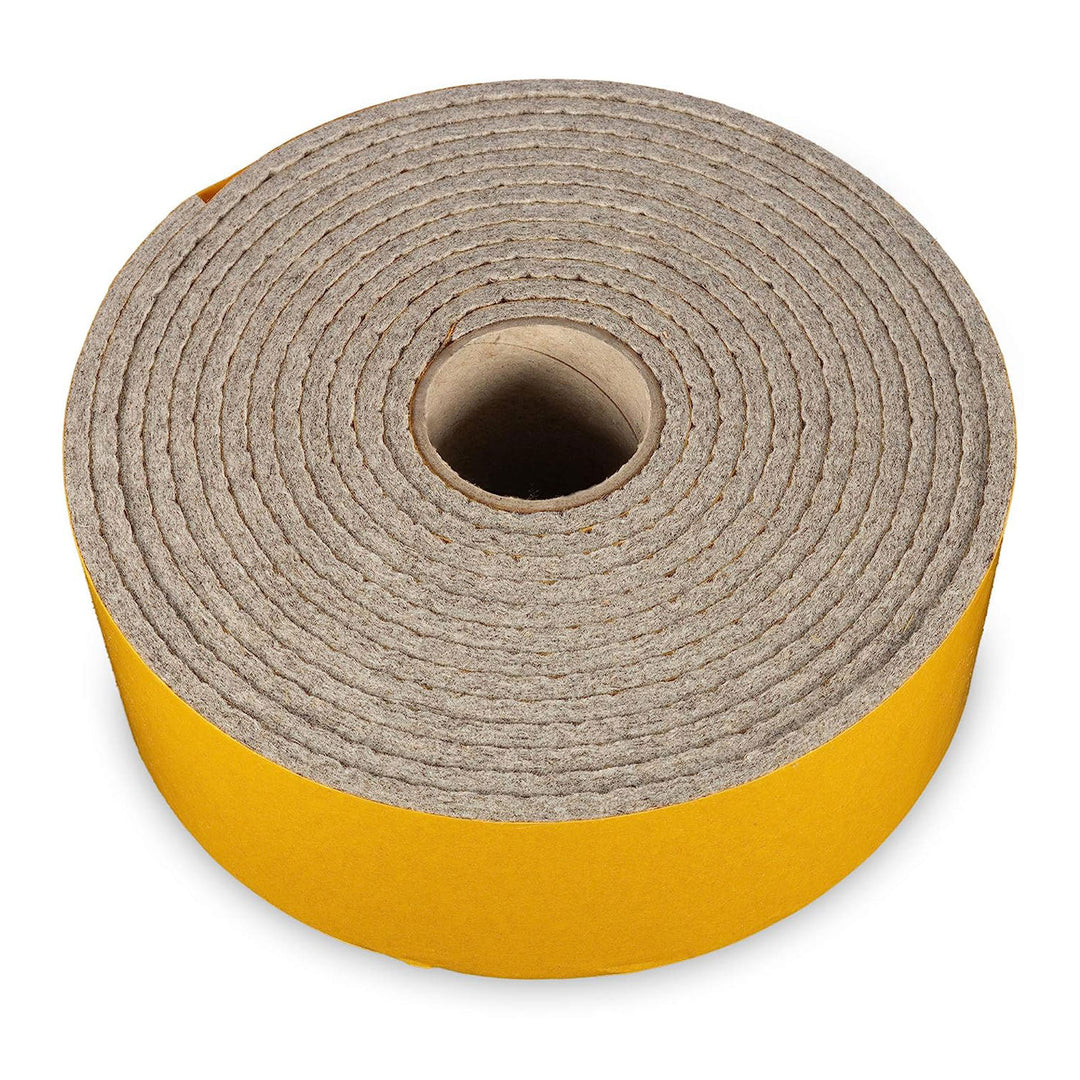 Self-adhesive felt tape 50mm wide, 2mm or 4mm thick, mottled gray (felt adhesive tape, felt strips, adhesive felt on a roll)