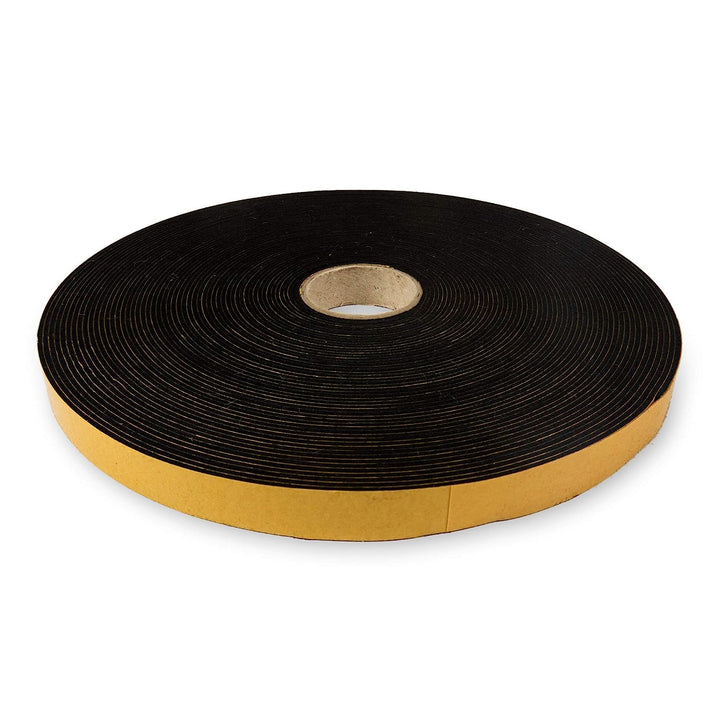 Self-adhesive felt tape 15mm wide, 1.5mm thick, 20m long, black or white (felt adhesive tape, felt strips, adhesive felt on a roll)