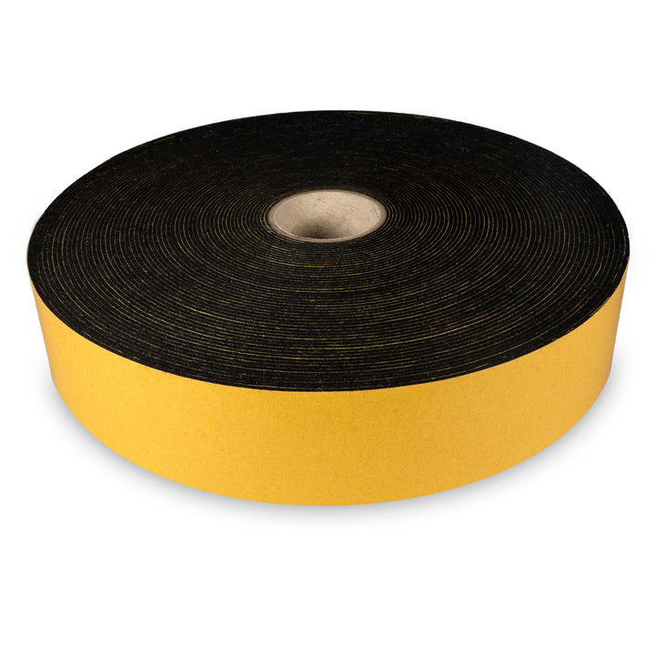 Self-adhesive felt tape 40mm wide, 1.5mm thick, 20m long, black or white (felt adhesive tape, felt strips, adhesive felt on a roll)